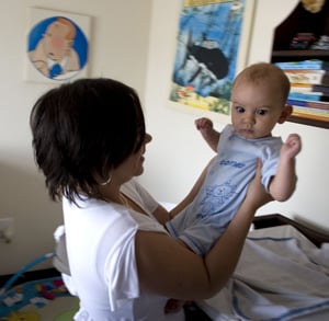 Yolandi Groenewald with baby Ruan. Photo: Oupa Nkosi