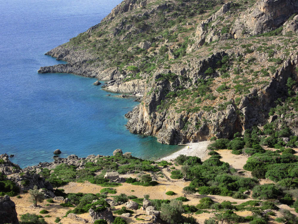 Clambering down the slope into Lissos, feels like a step back in time to an ancient civilisation. Stacey Nel