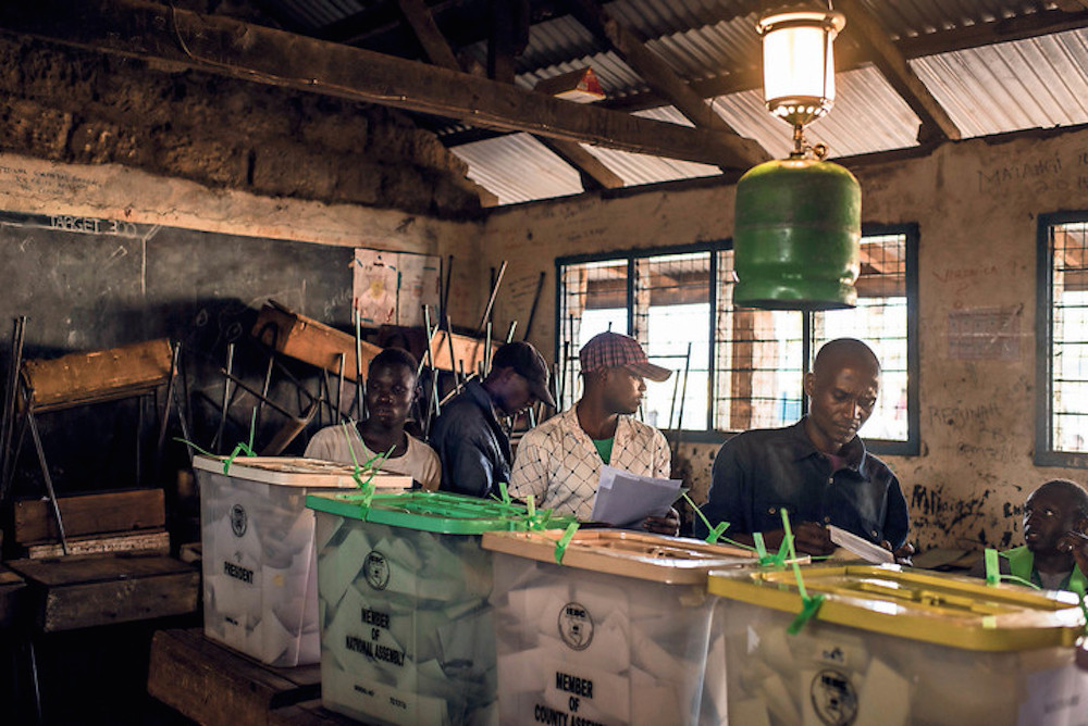 Kenyans voting Andrew Renneisen, Getty Images