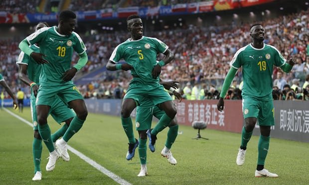 Senegal celebrates a second goal. Eduardo Verdugo/AP