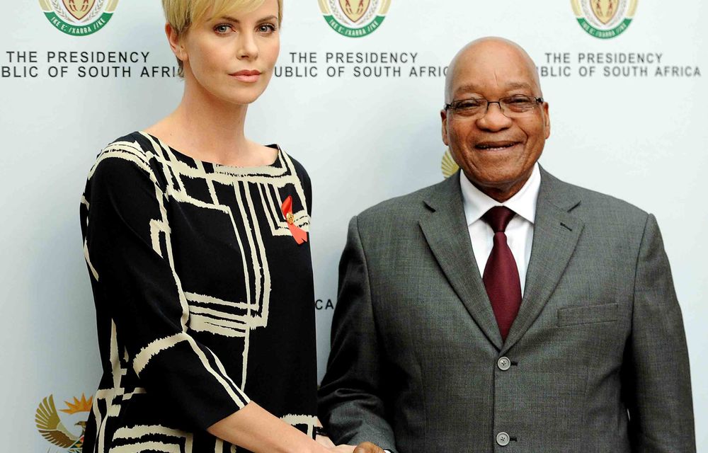 Charlize Theron met with President Jacob Zuma on Monday.