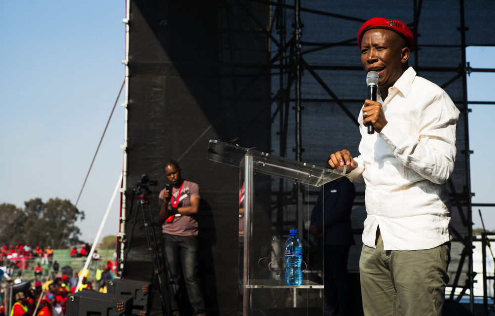 Julius Malema during his Youth Day address.