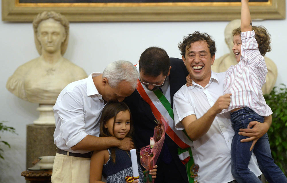 Despite protests outside the city hall Rome's mayor Ignazio Marino