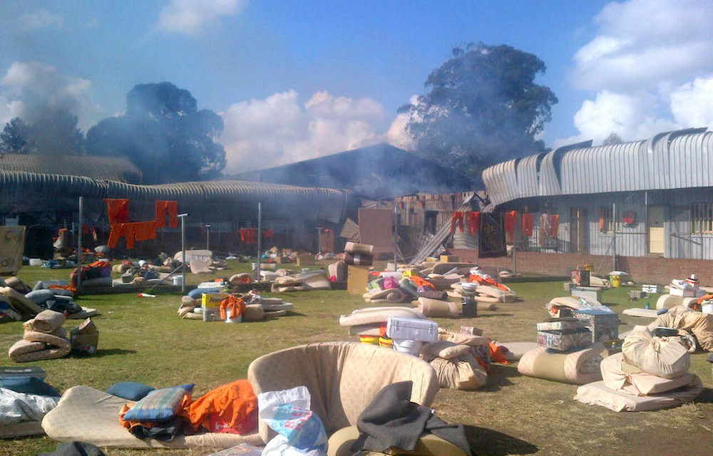 Fire-damaged KZN prison up and running again despite not being fixed