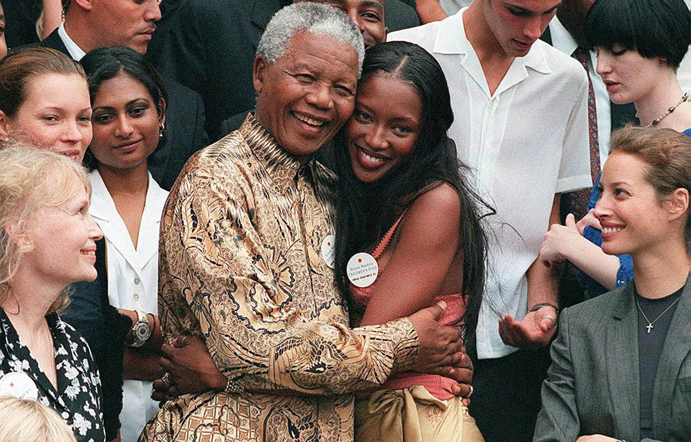 Madiba with supermodel Naomi Campbell.