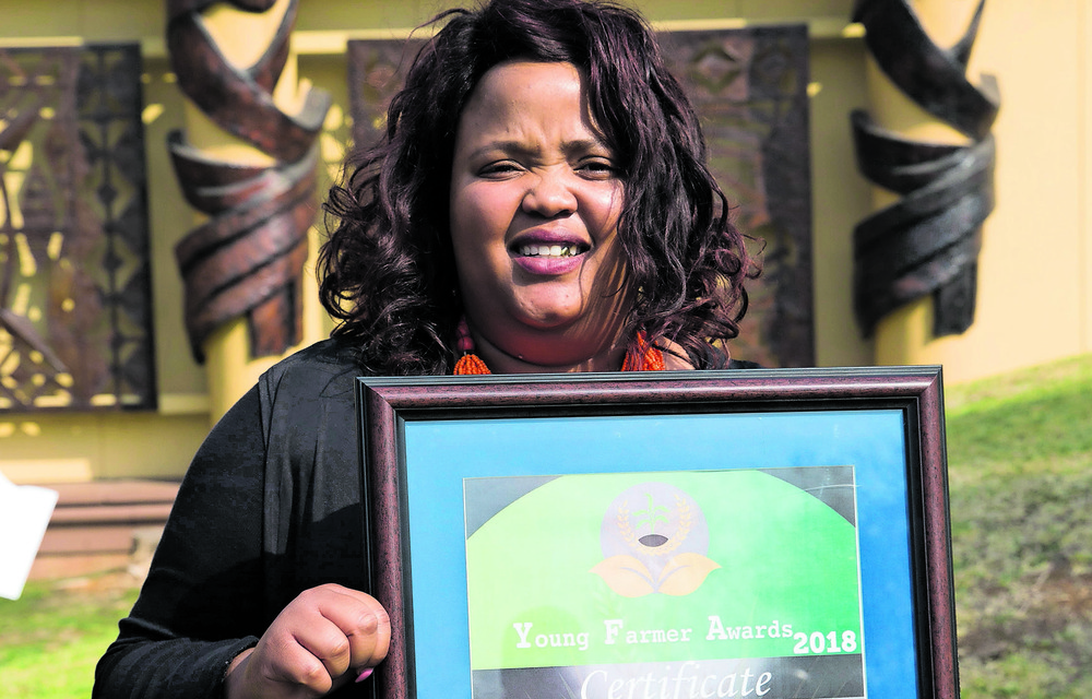 Lerato Senakhomo has been very successful with her maize crops and is the overall winner of the Young Farmers Award.