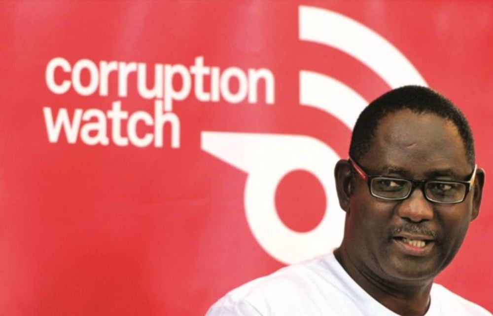 Corruption Watch says it received 1 500 cases of corruption from the public in 2012