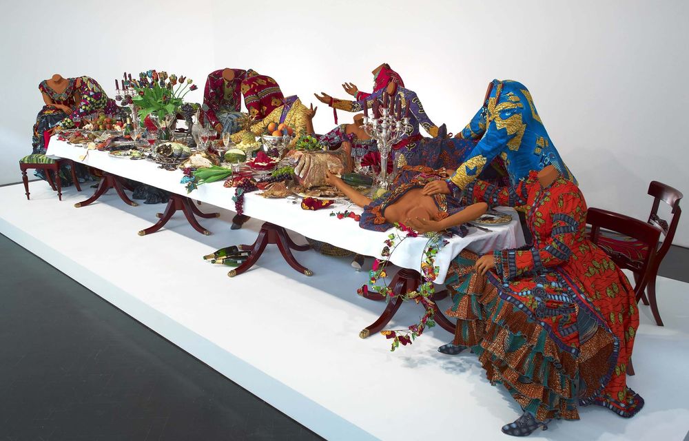 Greed and excess: Yoruba-style batik cloth used in Yinka Shonibare’s Last Supper