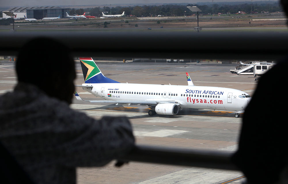 SAA's chief executive was greeted by locked doors when he reported for duty at his Kempton Park office