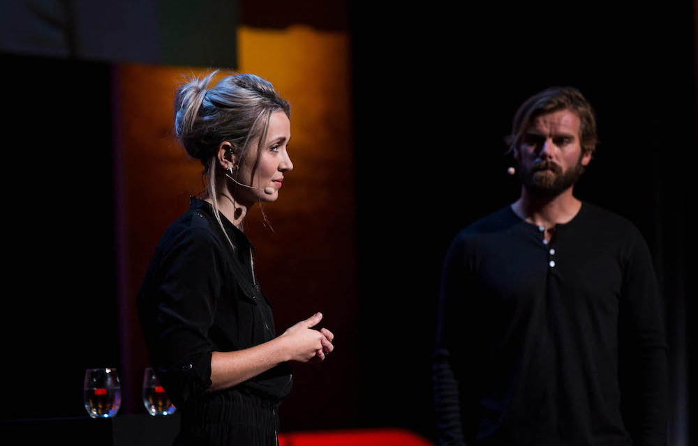 Thordis Elva and Tom Stranger at TEDWomen 2016 - It's About Time