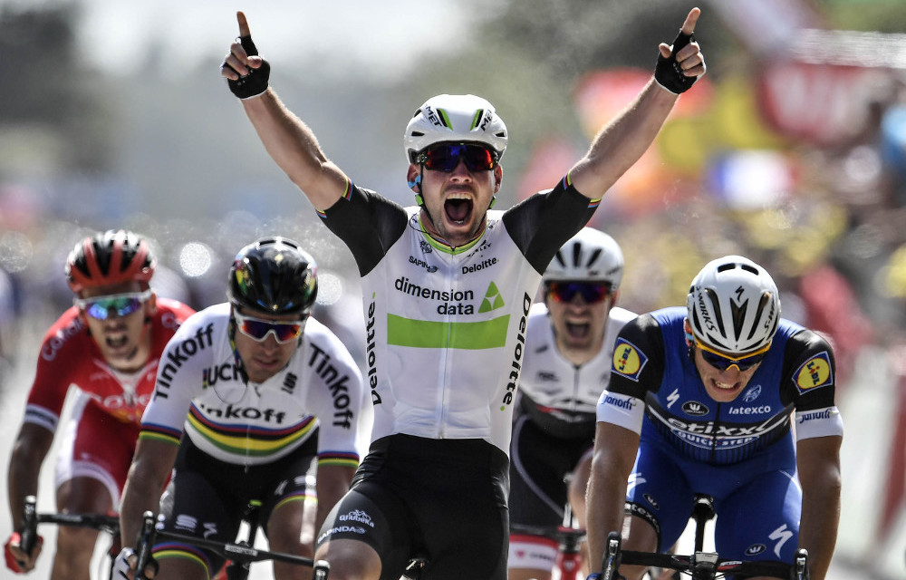 More of the same: Mark Cavendish will be hoping to celebrate more stage victories with the South African Dimension Data team in the Tour de France this year.