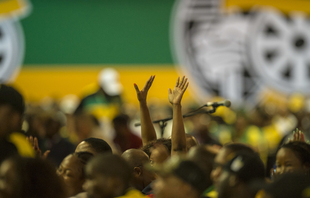 ANC supporters march to protect Luthuli House.