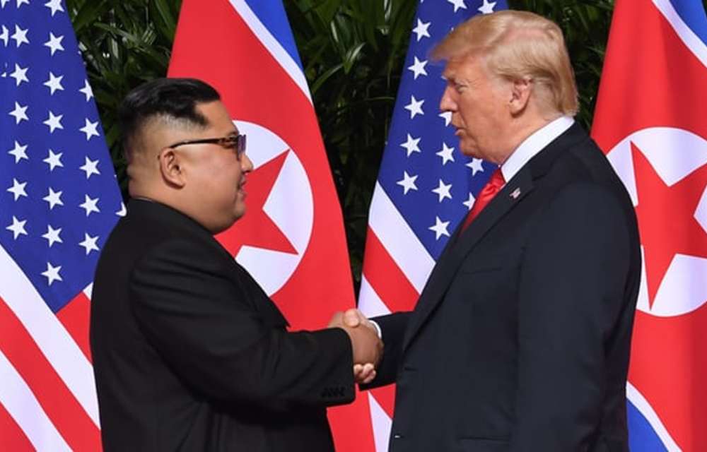 North Korea leader Kim Jong-un and US president Donald Trump.