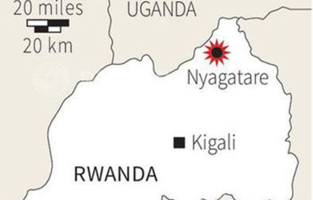 Map locating Nyagatare in Rwanda