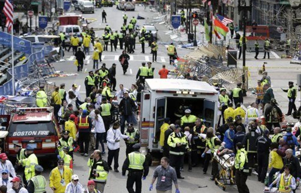 Two explosions struck the Boston Marathon as runners crossed the finish line