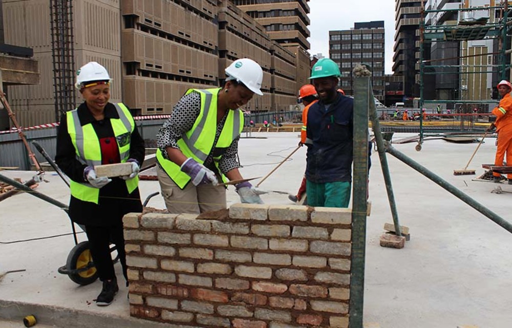 Construction takes place at the Women's Monument in Tshwane