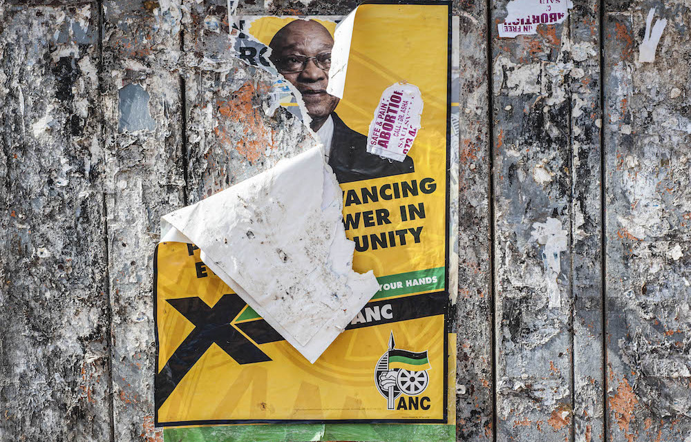 Torn ANC poster in Tshwane.