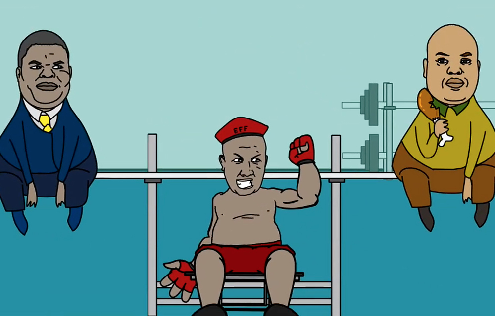 Malema hits the gym to prep for Parliament bout