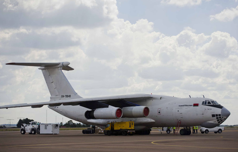 A SANDF airplane at the Waterkloof air base where the Gupta family's private jets landed.