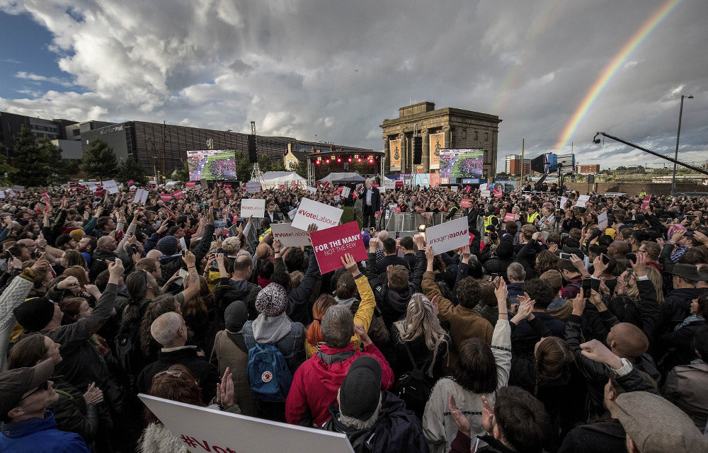 People power: Jeremy Corbyn attracted enthusiastic crowds ahead of Labour’s unexpectedly strong election showing