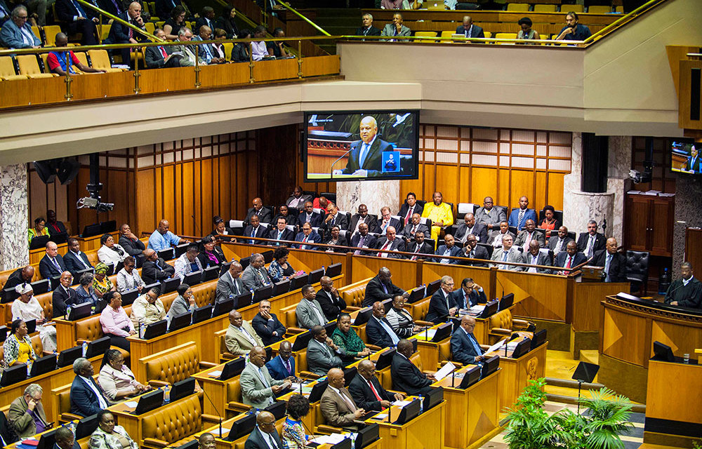 Finance Minister Pravin Gordhan delivers his 2016 budget speech.