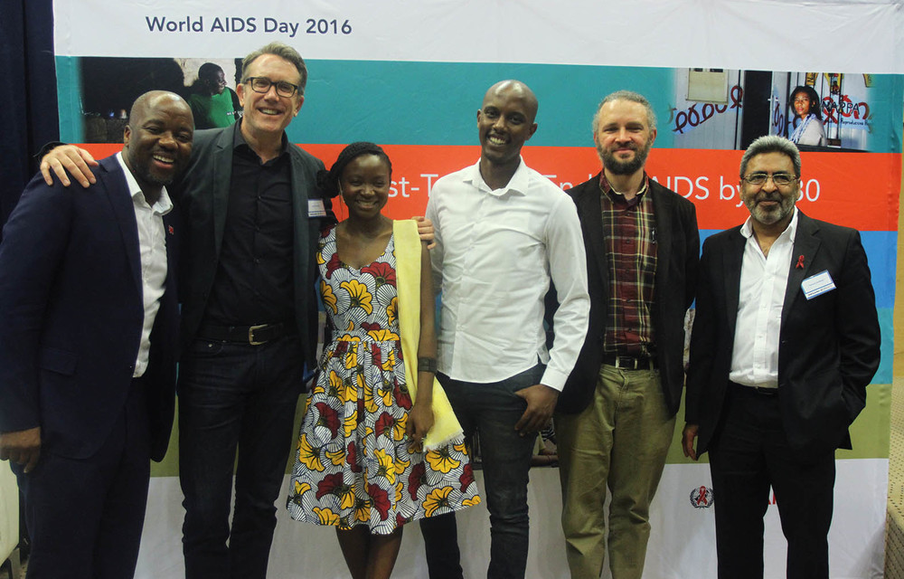 The panelists at the Critical Thinking Forum on November 30: Moderator Xolani Gwala with Dean Peacock