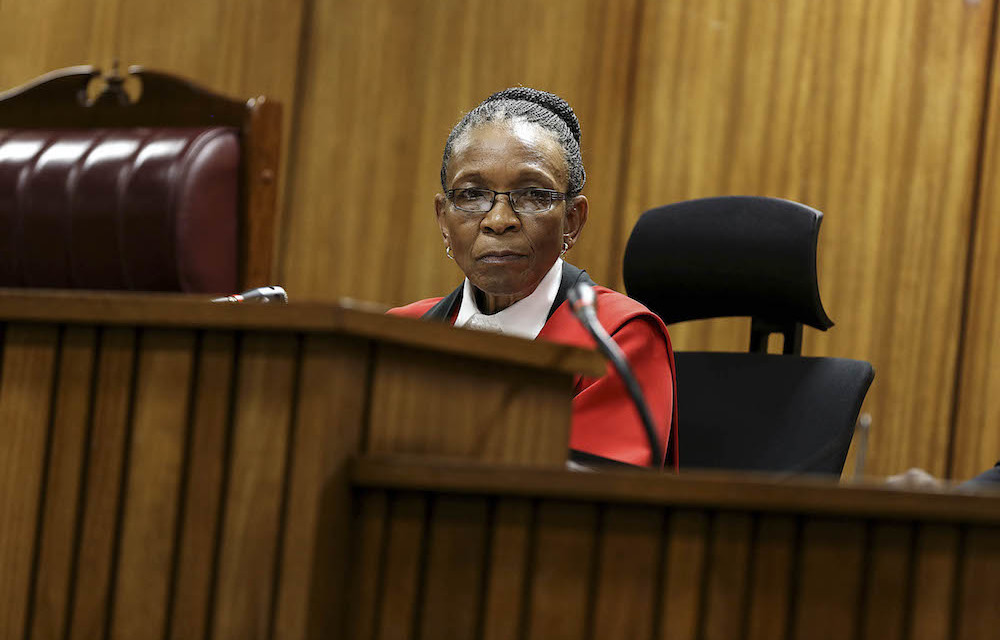 Judge Thokozile Masipa during Oscar Pistorius's sentencing hearing in the Pretoria High Court.