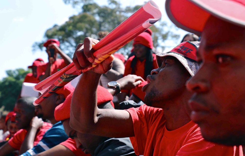 EFF supporters protested in Johannesburg to demand the provincial election results for Gauteng