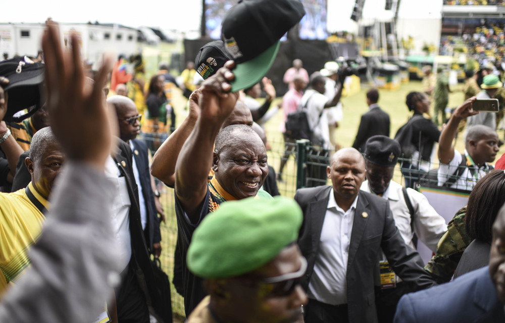 Doubt: Cyril Ramaphosa’s tour in rural areas saw him pandering to unelected leaders and his touting of land expropriation at the ANC’s 106th anniversary is a result of pressure