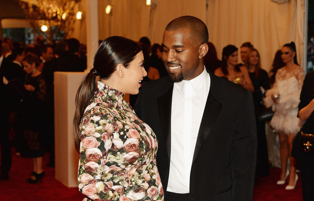 Kim Kardashian and Kanye West.