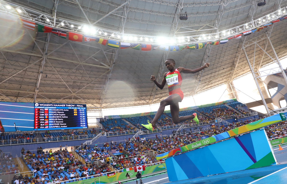 Frustrated Kenyan athletes are willing to ditch the national flag. Kenyan-born Ruth Jebet represented Bahrain at the 2016 Rio Olympics.