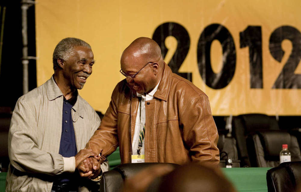 Thabo Mbeki and Jacob Zuma.