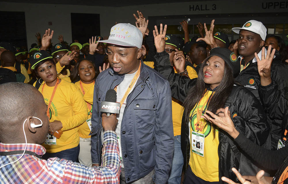 ANCYL candidate for deputy president Desmond Moela during the ANC Youth League’s 25th national elective congress on September 4