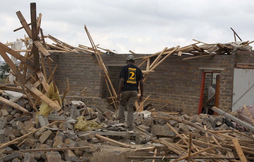 Over 100 illegally built homes are being demolished by police in Lenasia.