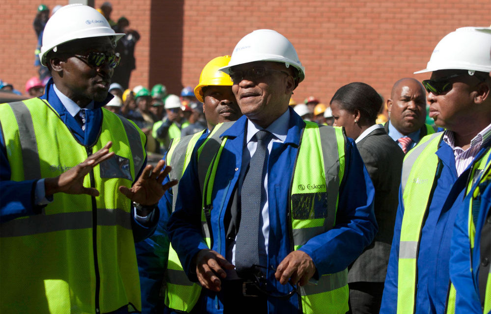 President Zuma at the Medupi power plant.