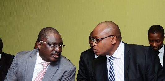 Non-fiction: Tshifhiwa Matodzi and Andile Ramavhunga are lead characters in Terry Motau’s report into the bank’s actions that have devastated its victims. Photo: Mduduzi Ndzingi/ Gallo Images/Sowetan