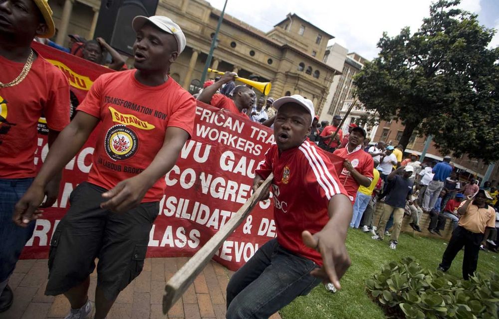 Truck drivers have hit the streets in Johannesburg to protest against wages as low as R3 000 a month.