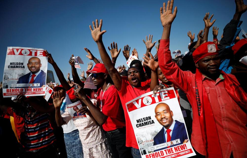 Opposition protests as ZANU-PF wins Zimbabwe parliament