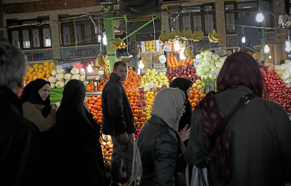 Iranians are having to limit their consumption of foodstuffs such as fruit