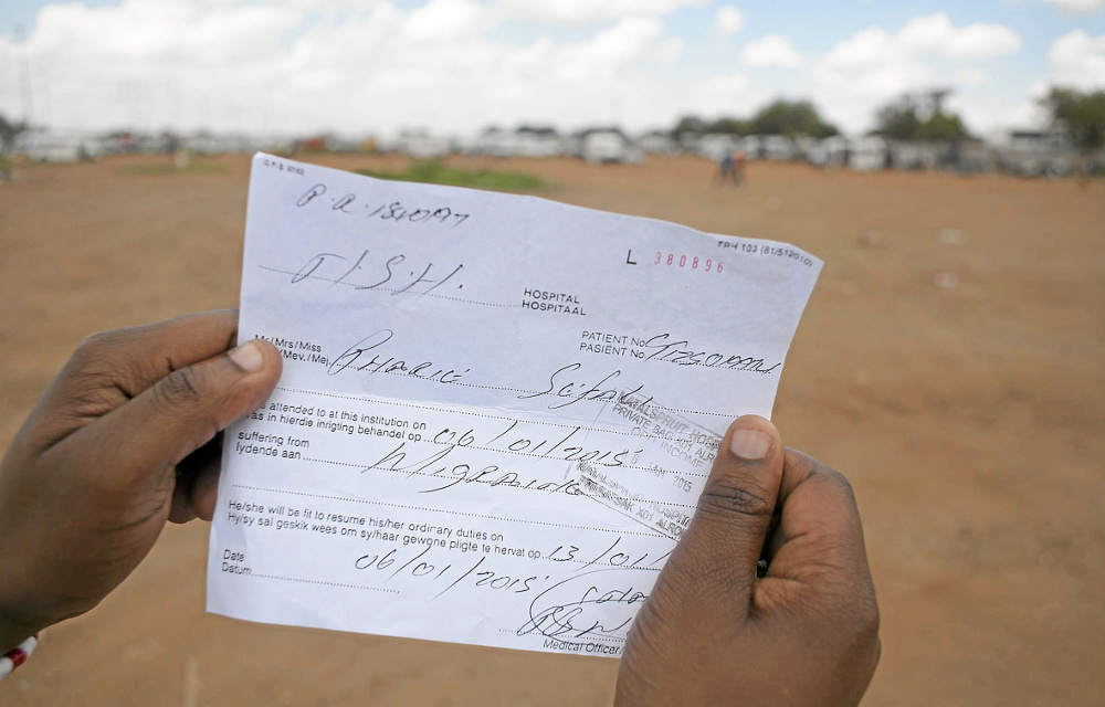 AmaBhungane’s fake ­letter: the writing is over the stamp