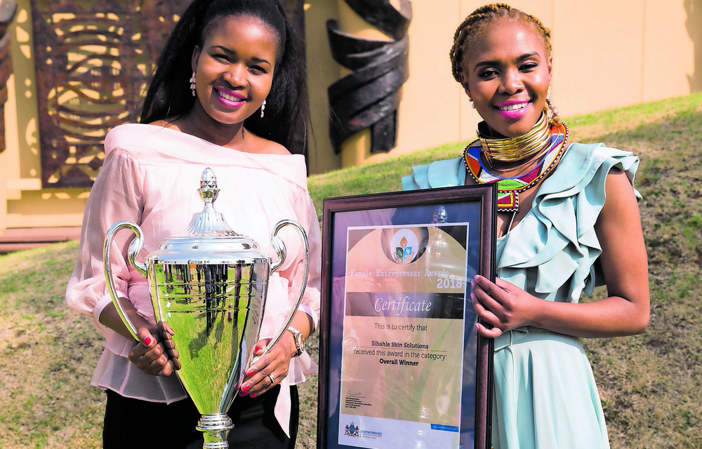 Portia Mngomezulu won the Female Entrepreneur Award for her skincare products made from marulas.