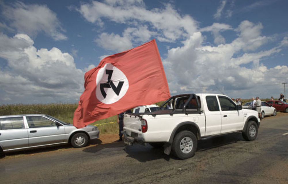 Hearse Carrying Slain Afrikaner Weerstandsbeweging Awb