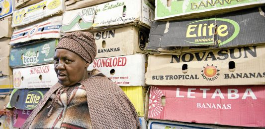 A street vendor in Joyce street.