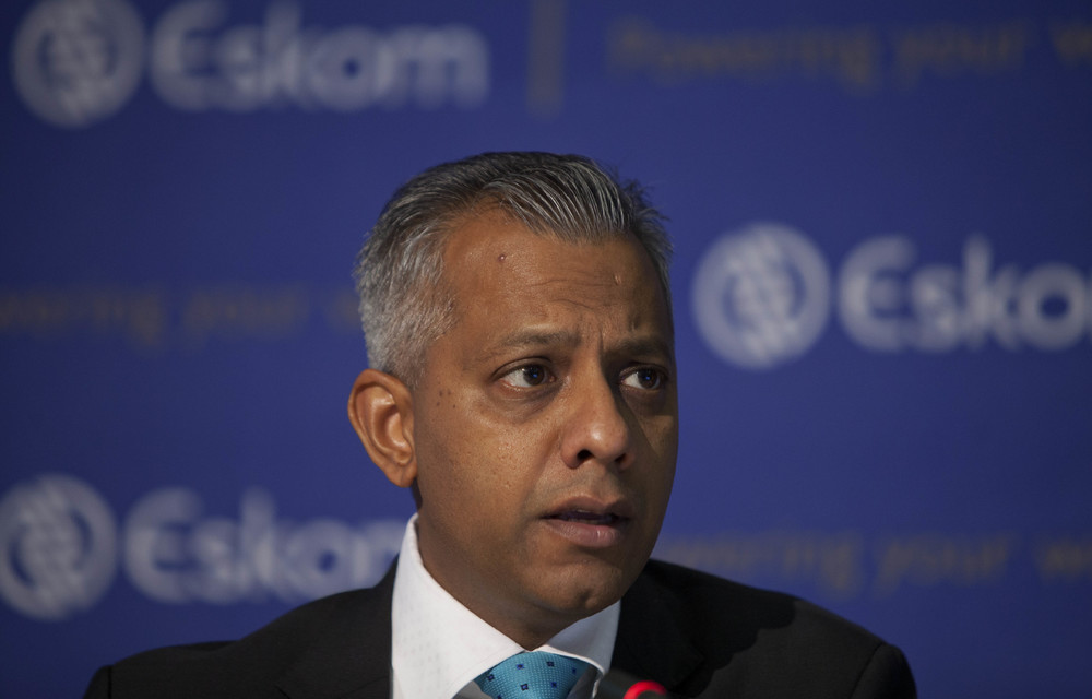 Former Eskom chief financial officer Anoj Singh.