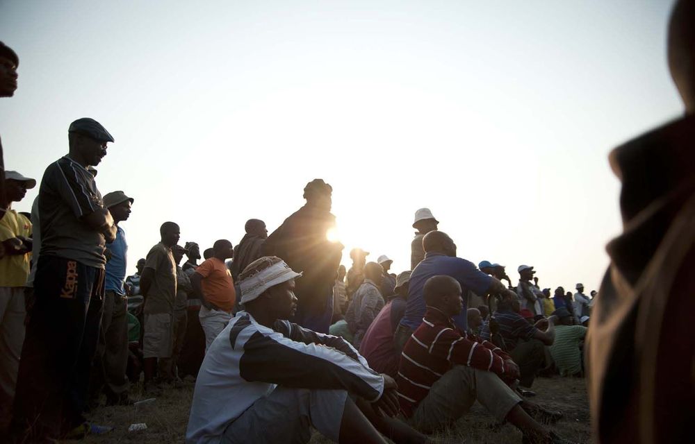 Striking Amplats miners.