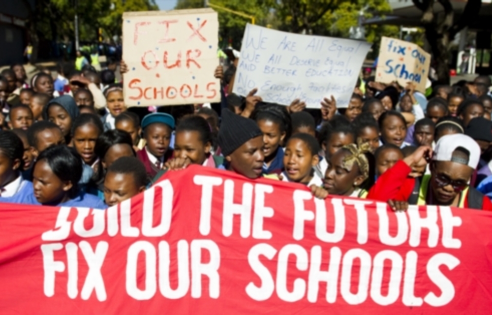 Equal Education members march to demand the publication