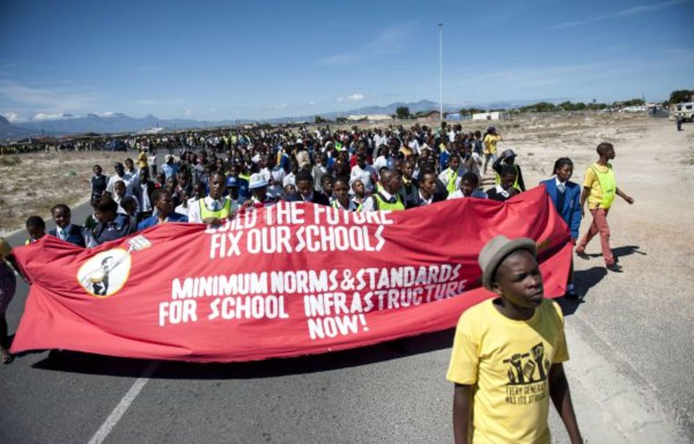 Members of Equal Education and schoolchildren march in Khayelitsha on Human Rights Day. Two volunteers have complained that they felt used by the organisation.