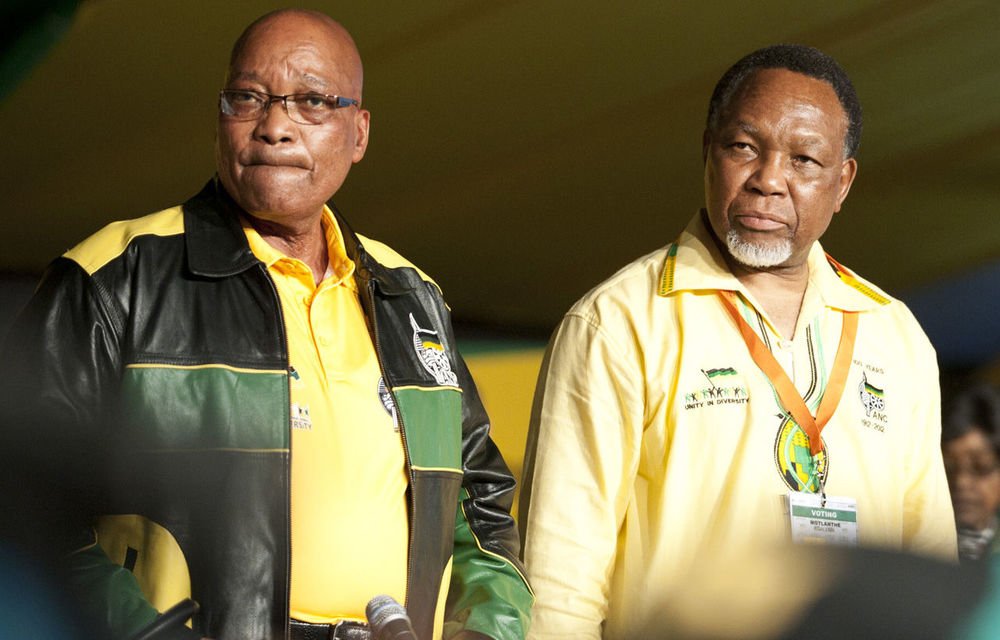 Jacob Zuma and Kgalema Motlanthe.