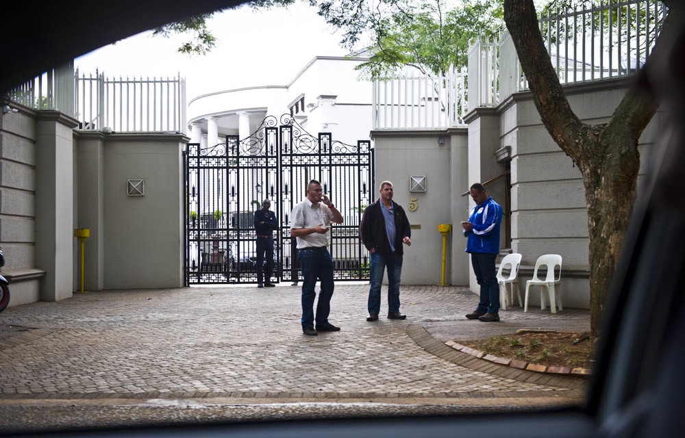 The Gupta family’s Saxonwold home is a high-pressure environment where the security detail always had to be armed