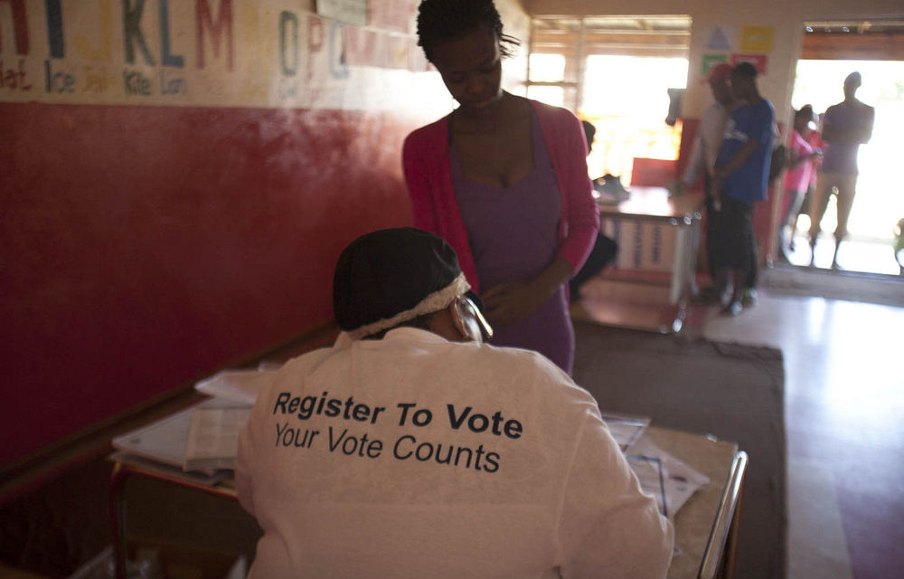 About half of South Africa's eligible voters under the age of 30 had registered to vote by the end of last weekend's voter registration drive.